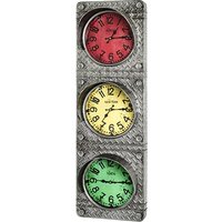 Product photograph of Middles Metal Traffic Light Optics Clock In Anthracite Frame from Furniture in Fashion