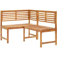 Product photograph of Mirha Wooden Corner Garden Seating Bench In Natural from Furniture in Fashion