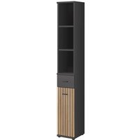 Product photograph of Moena Wooden Hallway Storage Cabinet Tall In Anthracite from Furniture in Fashion