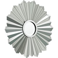 Product photograph of Moketa Flare Design Wall Mirror In Silver from Furniture in Fashion