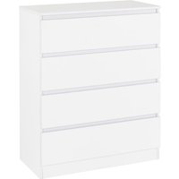 Product photograph of Mcgowan Wooden Chest Of Drawers In White With 4 Drawers from Furniture in Fashion