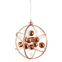 Product photograph of Muni Led 480mm Clear Glass Spheres Pendant Light In Copper from Furniture in Fashion