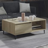 Product photograph of Naava Wooden Coffee Table With 1 Door In Sonoma Oak from Furniture in Fashion