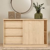 Product photograph of Nakou Sideboard With 1 Door 3 Drawers In Jackson Hickory Oak from Furniture in Fashion