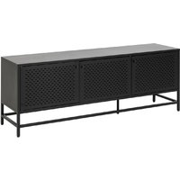 Product photograph of Napa Metal Storage Cabinet With 3 Doors Wide In Matt Black from Furniture in Fashion