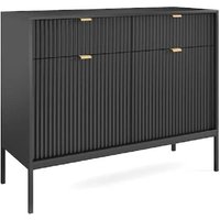 Product photograph of Napa Wooden Sideboard With 2 Doors 2 Drawers In Matt Grey from Furniture in Fashion