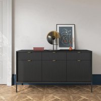 Product photograph of Napa Wooden Sideboard With 3 Doors 3 Drawers In Matt Grey from Furniture in Fashion