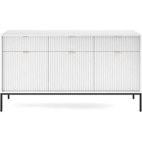 Product photograph of Napa Wooden Sideboard With 3 Doors 3 Drawers In Matt White from Furniture in Fashion