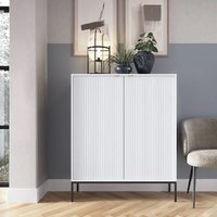 Product photograph of Napa Wooden Storage Cabinet With 2 Doors In Matt White from Furniture in Fashion