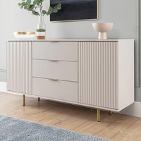 Product photograph of Naples Wooden Sideboard With 2 Doors 3 Drawers In Cashmere from Furniture in Fashion