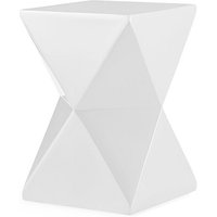 Product photograph of Narissara High Gloss Lamp Table In White from Furniture in Fashion