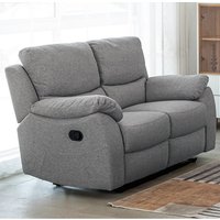 Product photograph of Narva Manual Recliner Fabric 2 Seater Sofa In Grey from Furniture in Fashion