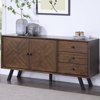 Product photograph of Narva Wooden Sideboard 2 Doors 3 Drawers In Walnut from Furniture in Fashion