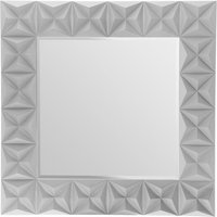 Product photograph of Necro Square High Gloss Wall Bedroom Mirror In Grey Frame from Furniture in Fashion