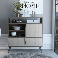 Product photograph of Newcastle Wooden Sideboard In Brown And Oak from Furniture in Fashion
