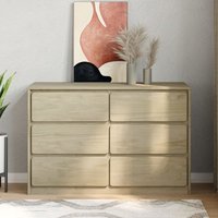 Product photograph of Newport Wooden Chest Of 6 Drawers In Oak from Furniture in Fashion