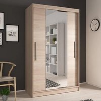 Product photograph of Nichols Wooden Wardrobe With 2 Sliding Doors In Sonoma Oak from Furniture in Fashion