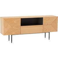 Product photograph of Niles Wooden Sideboard Large 2 Doors 1 Drawer In Natural Oak from Furniture in Fashion