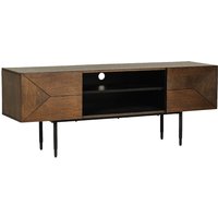Product photograph of Niles Wooden Tv Stand With 2 Doors In Smoked Oak from Furniture in Fashion