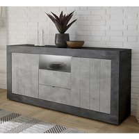 Product photograph of Nitro Led 2 Door 2 Drawer Oxide Sideboard In Cement Effect from Furniture in Fashion