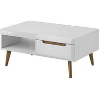 Product photograph of Newry High Gloss Coffee Table With 1 Drawer In White from Furniture in Fashion