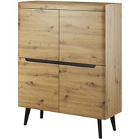 Product photograph of Newry Wooden Sideboard With 2 Doors 6 Shelves In Artisan Oak from Furniture in Fashion