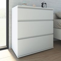 Product photograph of Norfolk Wooden Chest Of 3 Drawers In White from Furniture in Fashion