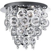 Product photograph of Nova 3 Light Acrylic Flush Light In Chrome from Furniture in Fashion