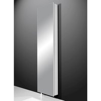 Product photograph of Novato Mirrored Rotating Shoe Storage Cabinet In White from Furniture in Fashion
