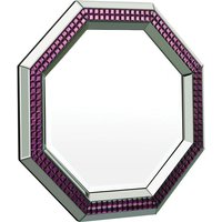 Product photograph of Nthrow Octagonal Wall Mirror In Purple And Clear Frame from Furniture in Fashion