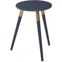 Product photograph of Nusakan Wooden Side Table In Dark Grey And Gold from Furniture in Fashion
