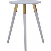 Product photograph of Nusakan Wooden Side Table In Light Grey And Gold from Furniture in Fashion