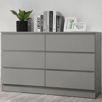 Product photograph of Oakley Wooden Chest Of 6 Drawers In Grey from Furniture in Fashion