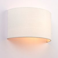 Product photograph of Obi Linen Wall Light In Vintage White from Furniture in Fashion