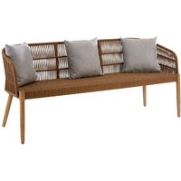 Product photograph of Okala Woven Latte Cotton Rope 3 Seater Sofa In Natural from Furniture in Fashion