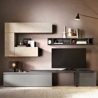Product photograph of Okoth Wooden Entertainment Unit In Ardesia Argilla And Piombo from Furniture in Fashion
