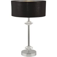 Product photograph of Orleans Chrome Table Lamp With Black Shade And Silver Inner from Furniture in Fashion