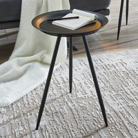 Product photograph of Orono Large Round Metal Side Table In Black from Furniture in Fashion