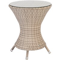 Product photograph of Ottery Outdoor Wave 600mm Glass Top Bistro Table In Pearl from Furniture in Fashion