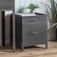 Product photograph of Ottistra Wooden Office Pedestal With 2 Drawers In Dark Grey from Furniture in Fashion