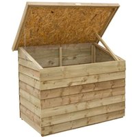 Product photograph of Overlap Wooden Patio Storage Chest In Natural Timber from Furniture in Fashion