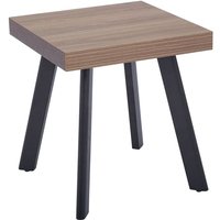 Product photograph of Owall Wooden Side Table With Black Metal Legs In Oak from Furniture in Fashion