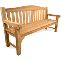 Product photograph of Owen Teak Wooden Garden 4 Seater Bench In Teak from Furniture in Fashion