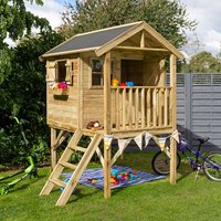 Product photograph of Oxer Wooden Lookout Kids Playhouse In Natural Timber from Furniture in Fashion