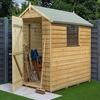 Product photograph of Oyan Wooden 6x4 Garden Shed In Natural Timber from Furniture in Fashion