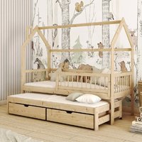 Product photograph of Paige Wooden Day Bed With Bonnell Mattress And Trundle In Pine from Furniture in Fashion
