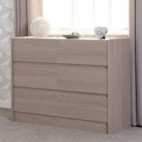 Product photograph of Palmyra Wooden Chest Of 6 Drawers In Smoked Ash from Furniture in Fashion