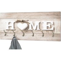 Product photograph of Palos Wooden Wall Hung 6 Hooks Coat Rack In Home Print from Furniture in Fashion