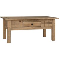 Product photograph of Pavia Wooden Coffee Table With 1 Drawer In Natural Wax from Furniture in Fashion