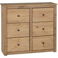 Product photograph of Pavia Wooden Chest Of 6 Drawers In Natural Wax from Furniture in Fashion